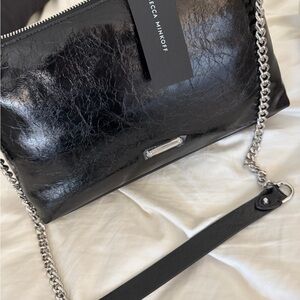Rebecca Minkoff Shiny Black Crossbody Bag